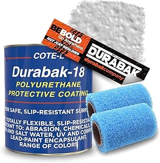 Durabak-18 Textured Truck Bed Liner Gallon KIT - Roll On Coating | DIY Custom Coat for Bedliner and Undercoating, Auto Body, Automotive Rust Proofing, Boat Repair (Gallon, Light Gray)
