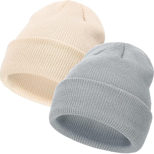 AQOKKA 2 pçs gorro de bebê macio quente tricotado chapéu de inverno gorros infantis quentes gorros infantis chapéu de inverno para bebês