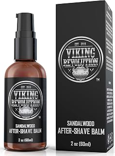 Viking Revolution Luxury After-Shave Balm Sandalwood - Soothes Irritation, Moisturizes Skin, Eliminates Razor Burn