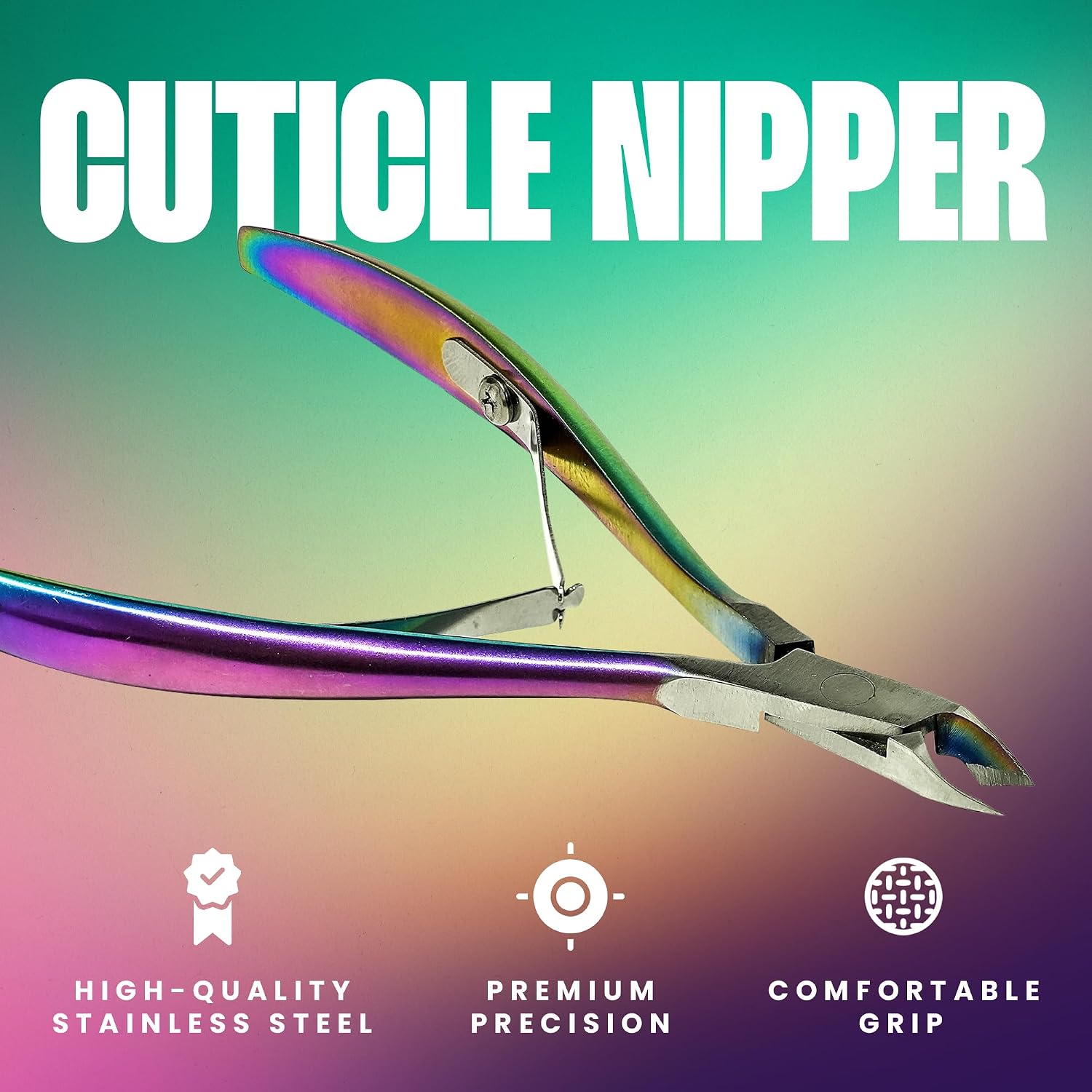 V Beauty Pure Cuticle Nippers - Stainless Steel Nail Cleaner Cuticle Remover for Clean & Healthy-Looking Fingernails & Toenails - Professional Nail Cuticle Trimmer for Salon & Home Manicure & Pedicure