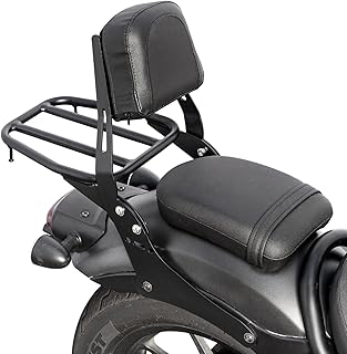 Sissy Bar Porte-Bagages Dossier de Moto Détachable Dossier de Passager Coussin adapté pour Rebel CMX500 CMX300 CMX 500 300 2017 2018 2019 2020 2021 2022 2023 2024