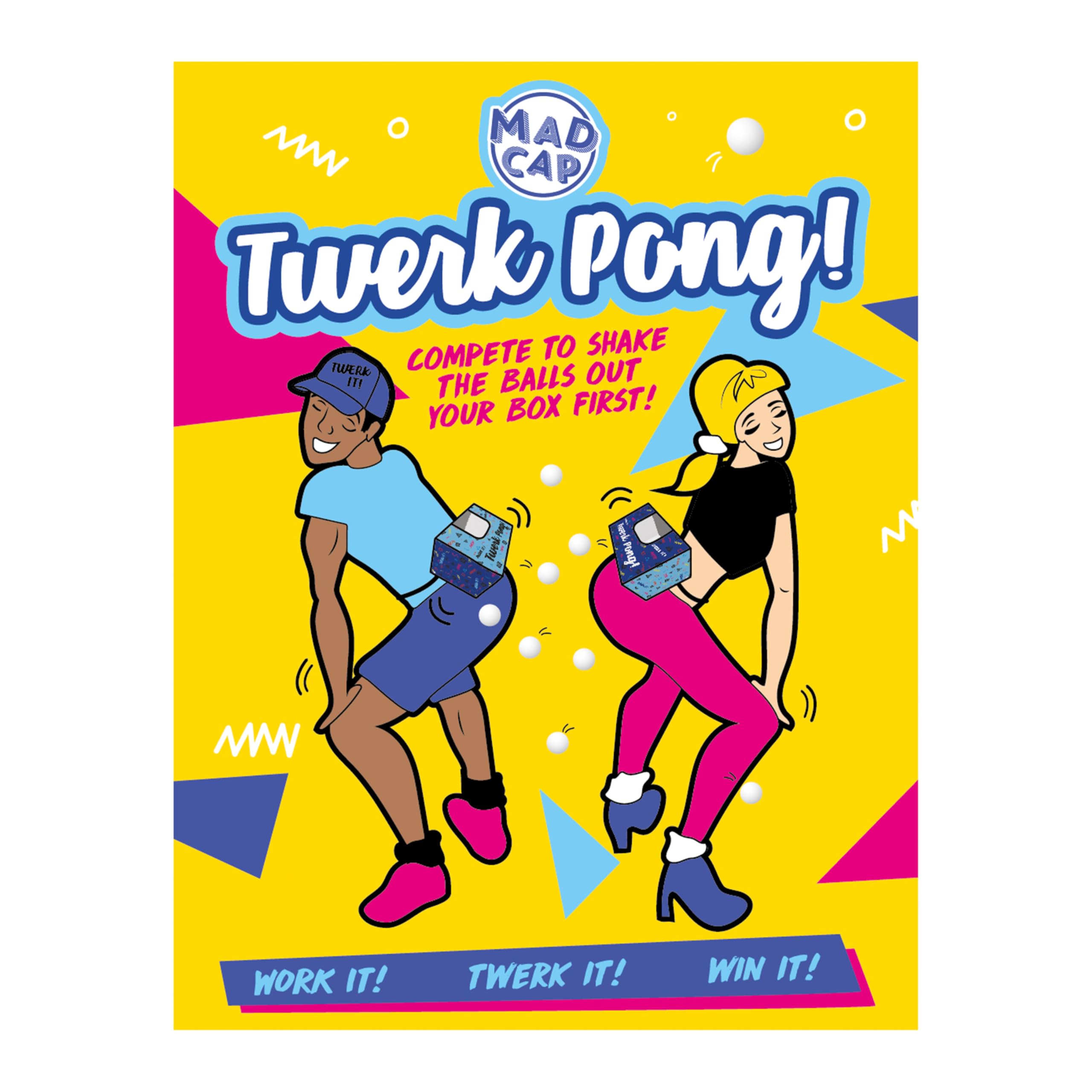 Fizz Creations Twerk Pong El original y divertido juego de fiesta para que tu trasero se agite Juegos familiares. Compite con amigos. Divertidos juegos novedosos. Grandes juegos de despedida de