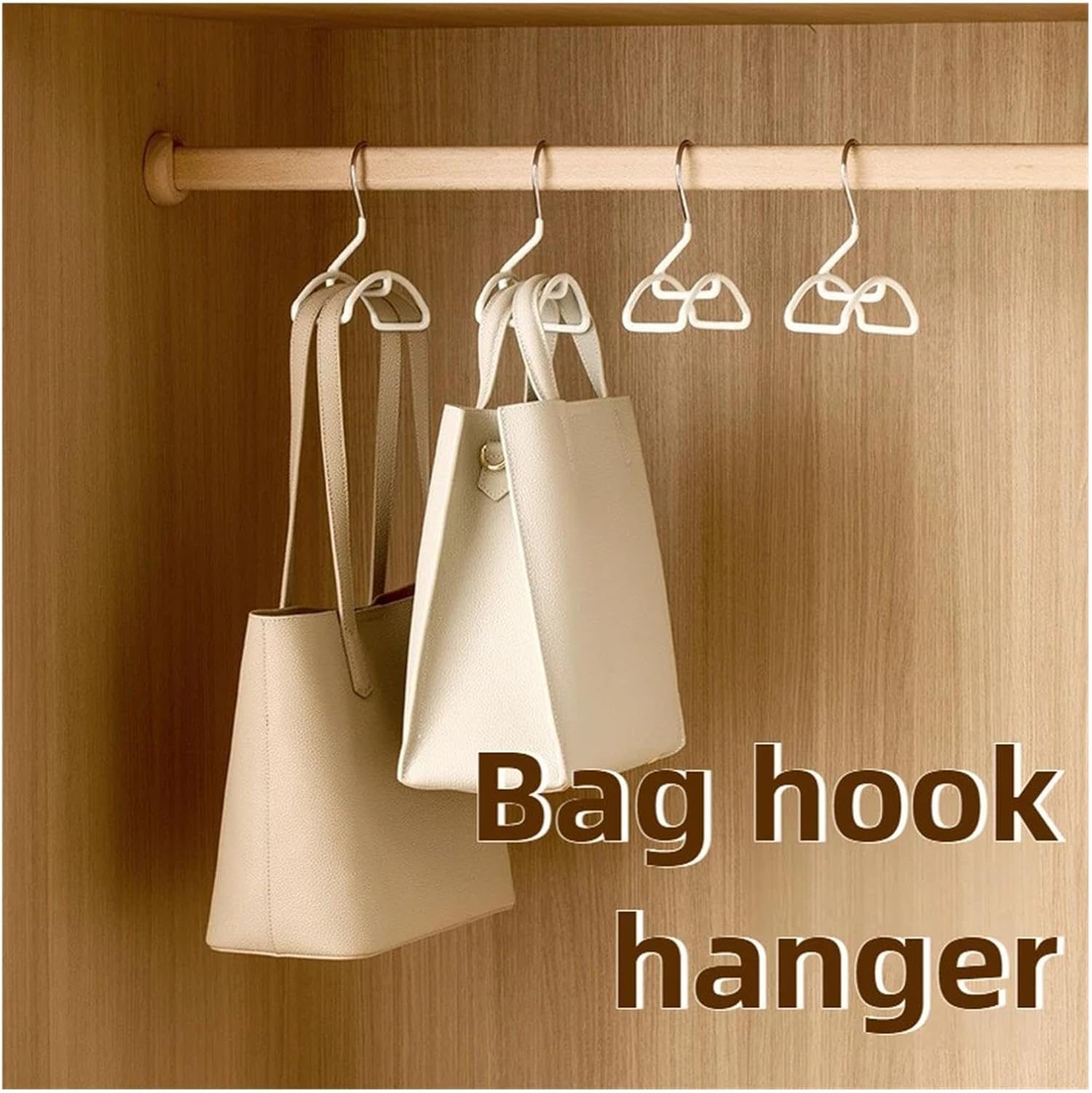 Bag Hanger Hook Handbag Hat Scarf Storage Rack Portable Wardrobe Backpack Holder Organization(White-3pcs) image 2