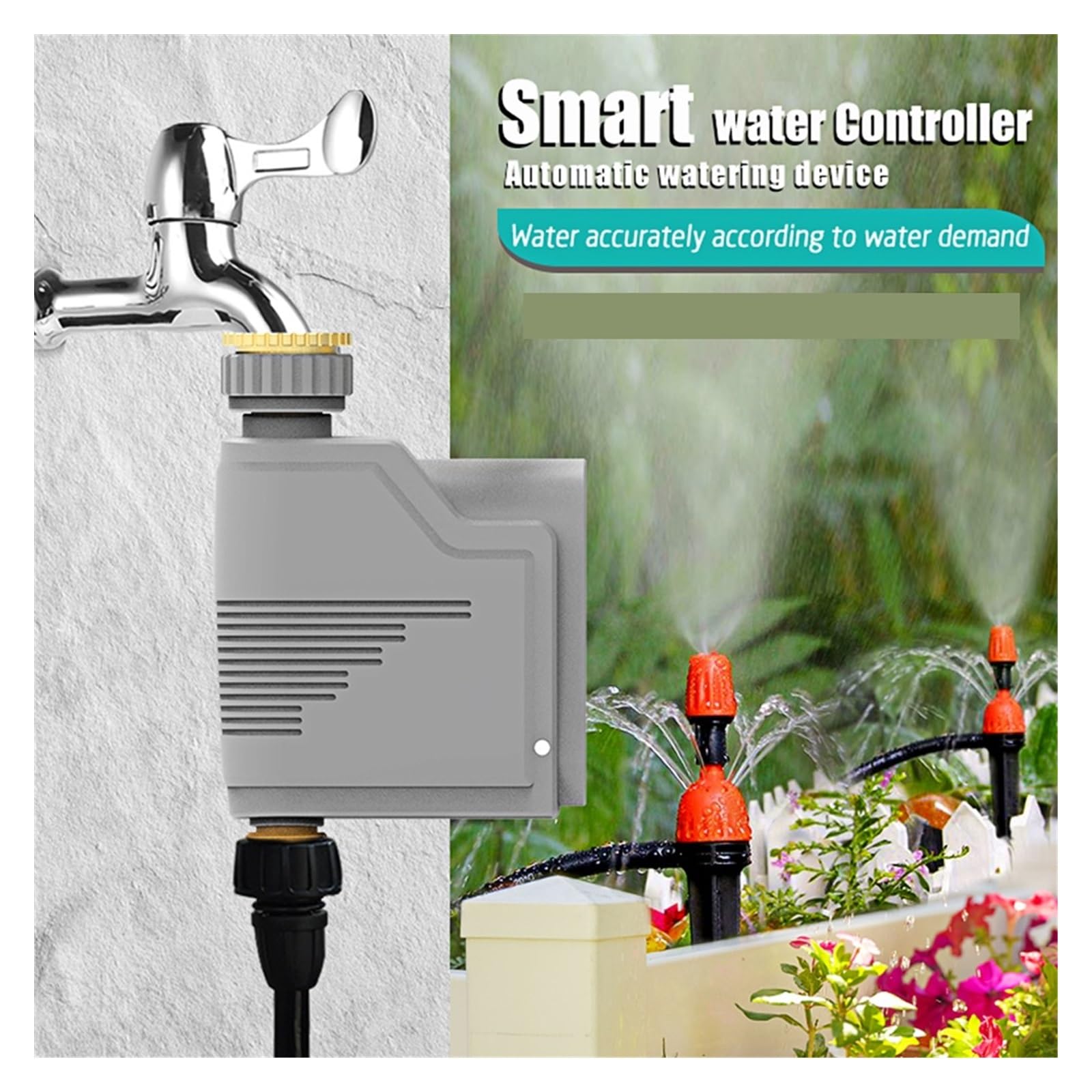 Valvola a sfera motorizzata, Misuratore di portata d'acqua Tuya, timer for valvola di irrigazione wireless, rubinetto programmabile for tubo 'acqua, timer for irrigatore intelligente con hub,con indi