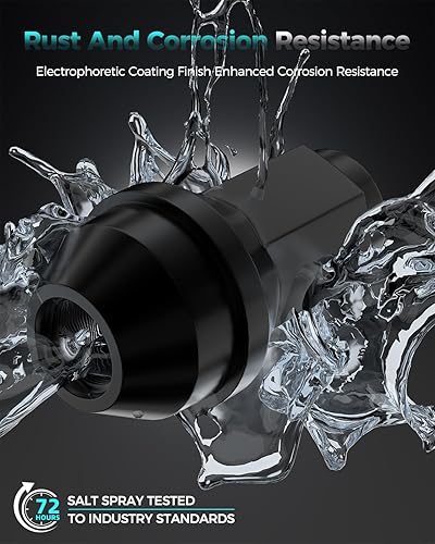 Miniatura 3 de ZOFFI 24 piezas M14x2.0 tuercas de llanta de asiento de bellota grande estilo de fábrica OEM de una sola pieza negras de reemplazo para ruedas de