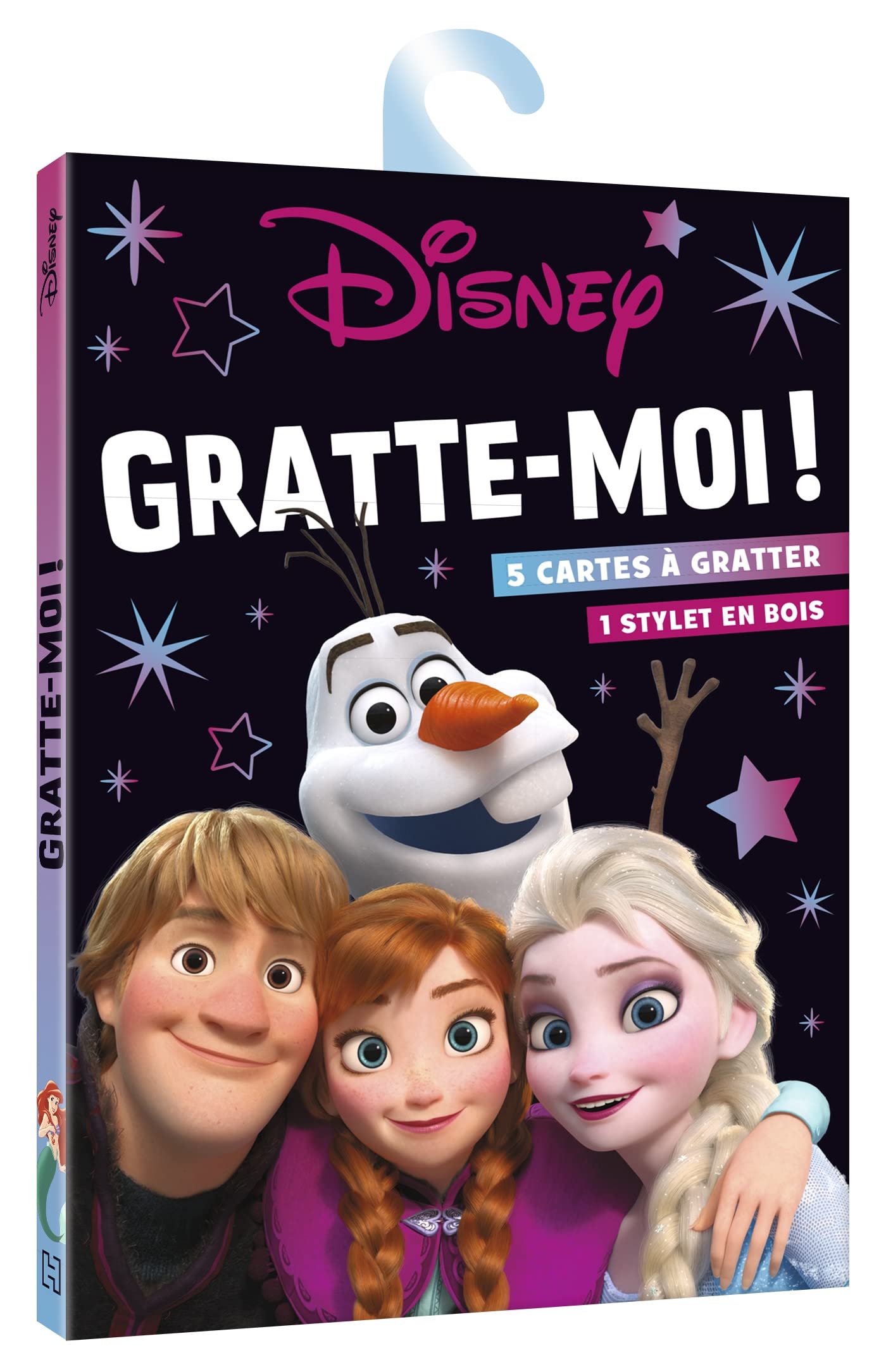 DISNEY - Mini pochette Gratte-moi ! - Elsa et autres héros Disney: Avec 5 cartes à gratter, 1 stylet en bois