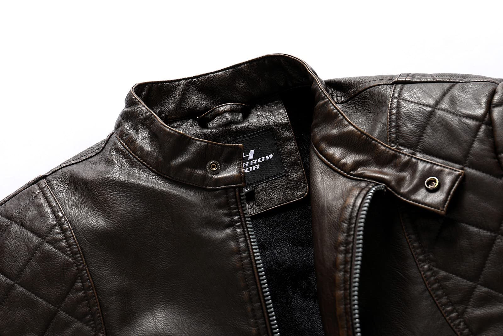 Amazon.co.jp: メンズバイククラシックバイカーフェイクレザー
