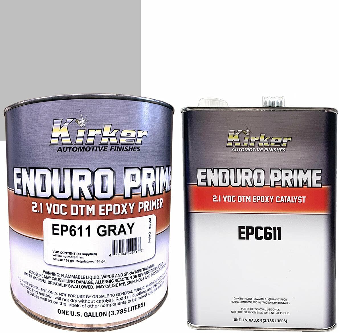 Enduro Prime DTM Epoxy Primer Gray EP611 One Gallon with Catalyst EPC611