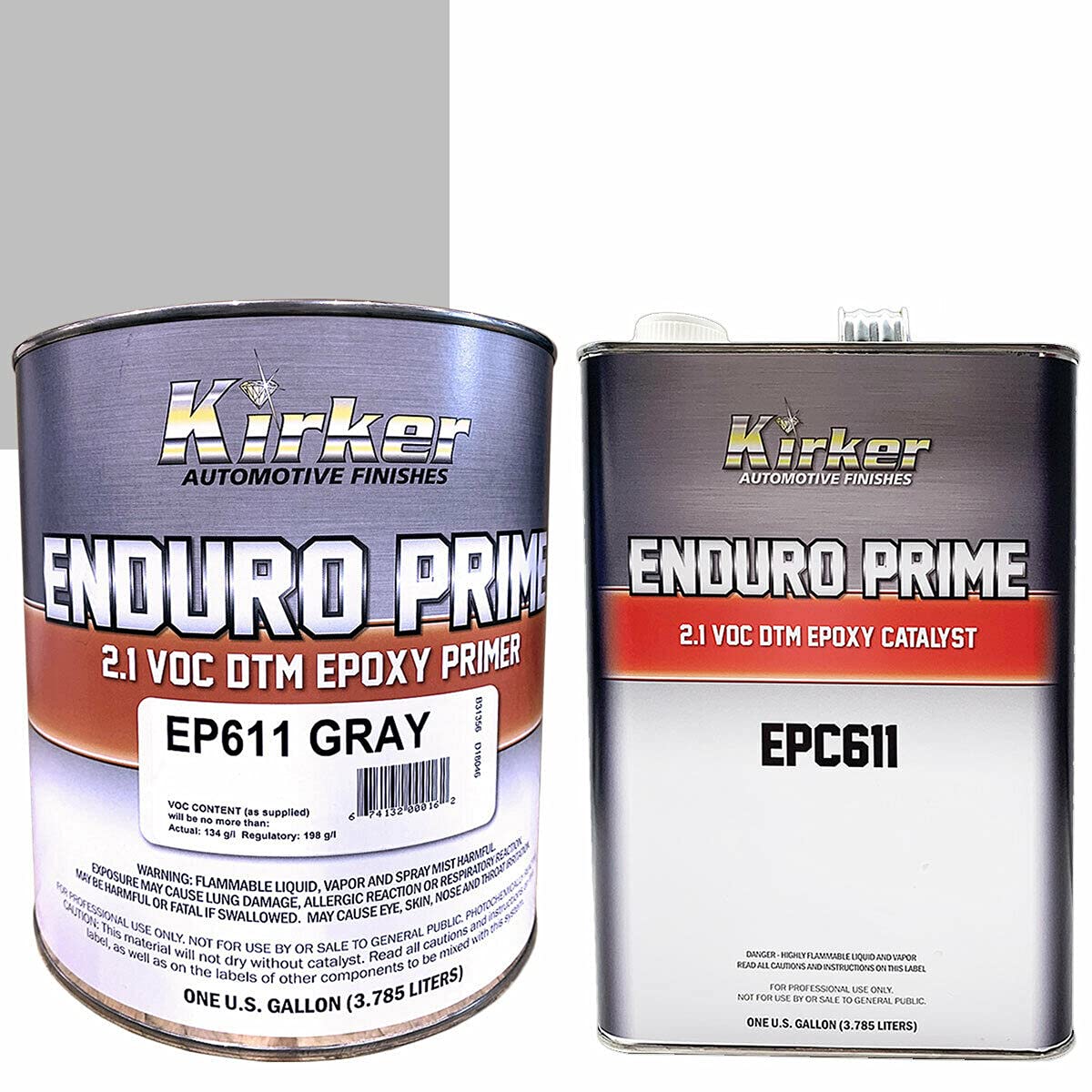 Enduro Prime DTM Epoxy Primer Gray EP611 One Gallon with Catalyst EPC611