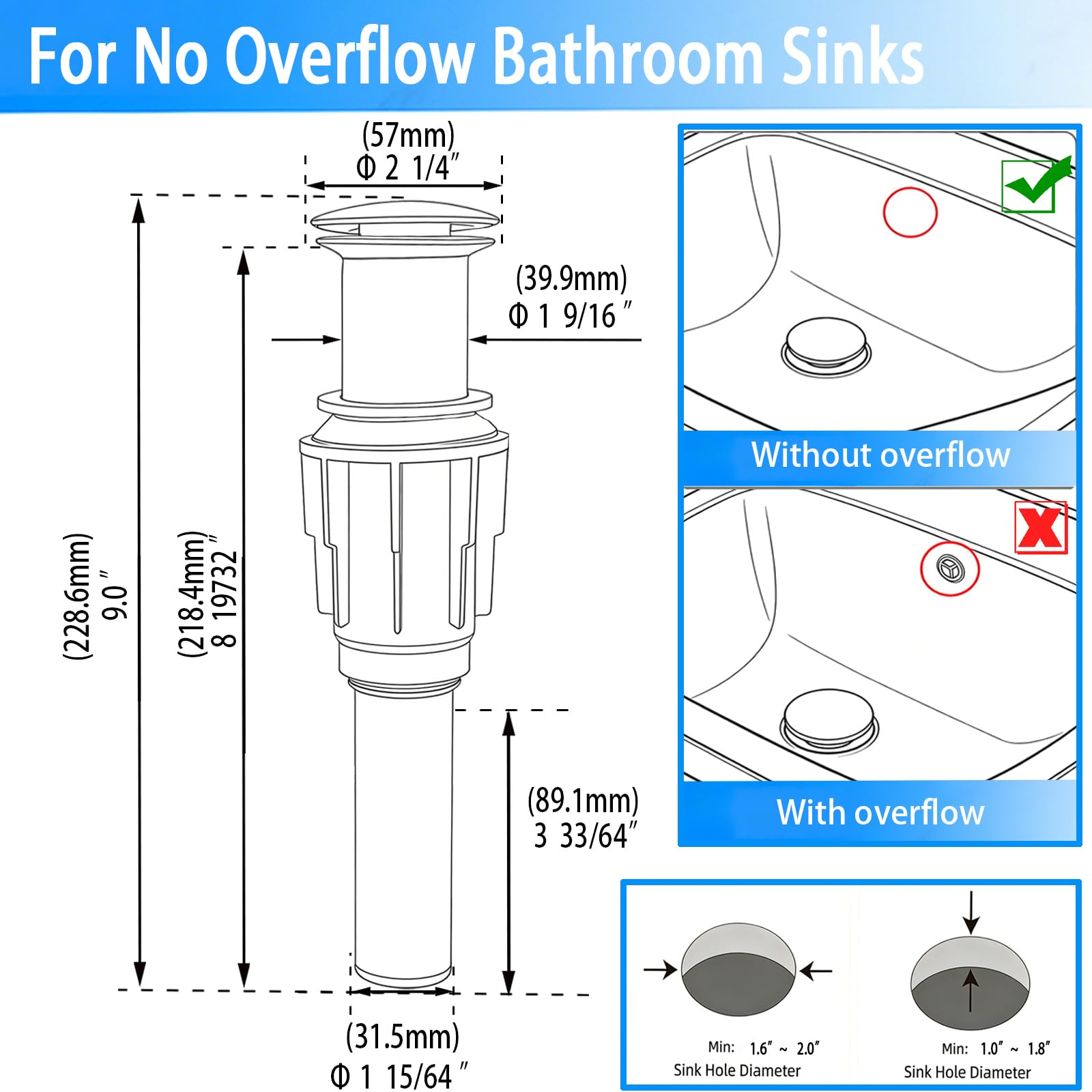 The ENCMY Matte Black Pop-Up Drain offers a sleek, functional upgrade for bathroom vanities.