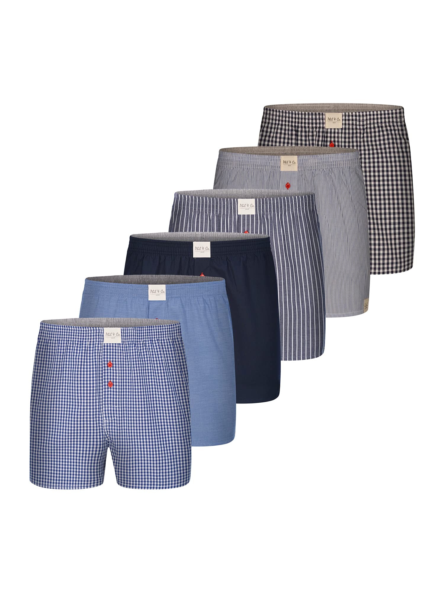 Phil & Co. Berlin Boxer Classics - Juego de 6 calzoncillos