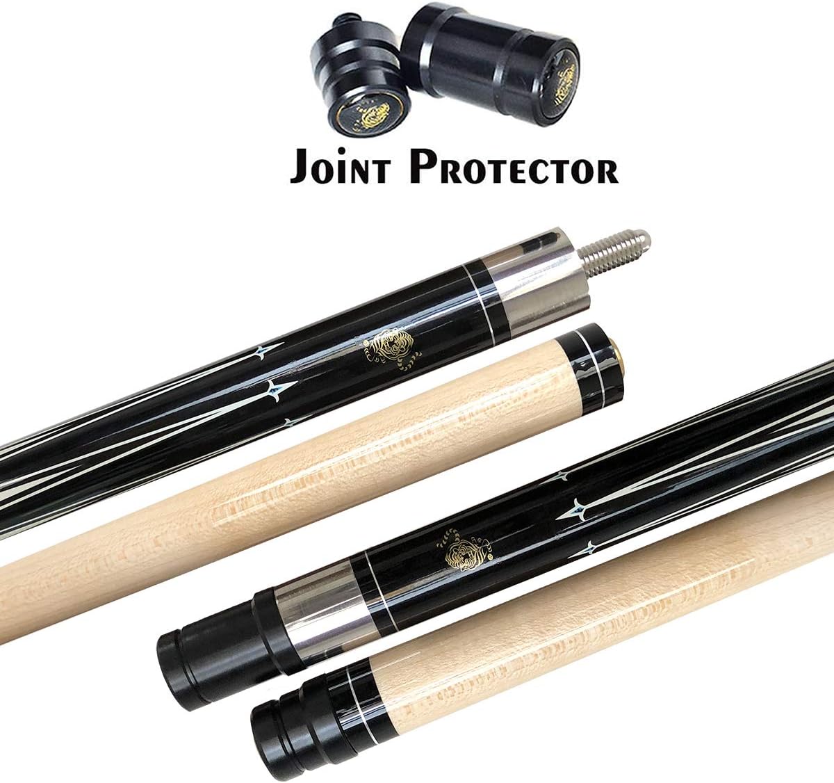 Tai ba cues Pool cue Stick, 13mm Multilayer Leather Tip, 58", Linen Wrap, Hardwood Canadian Maple Professional Billiard Pool Cue Stick 19-21 Oz (Selectable)