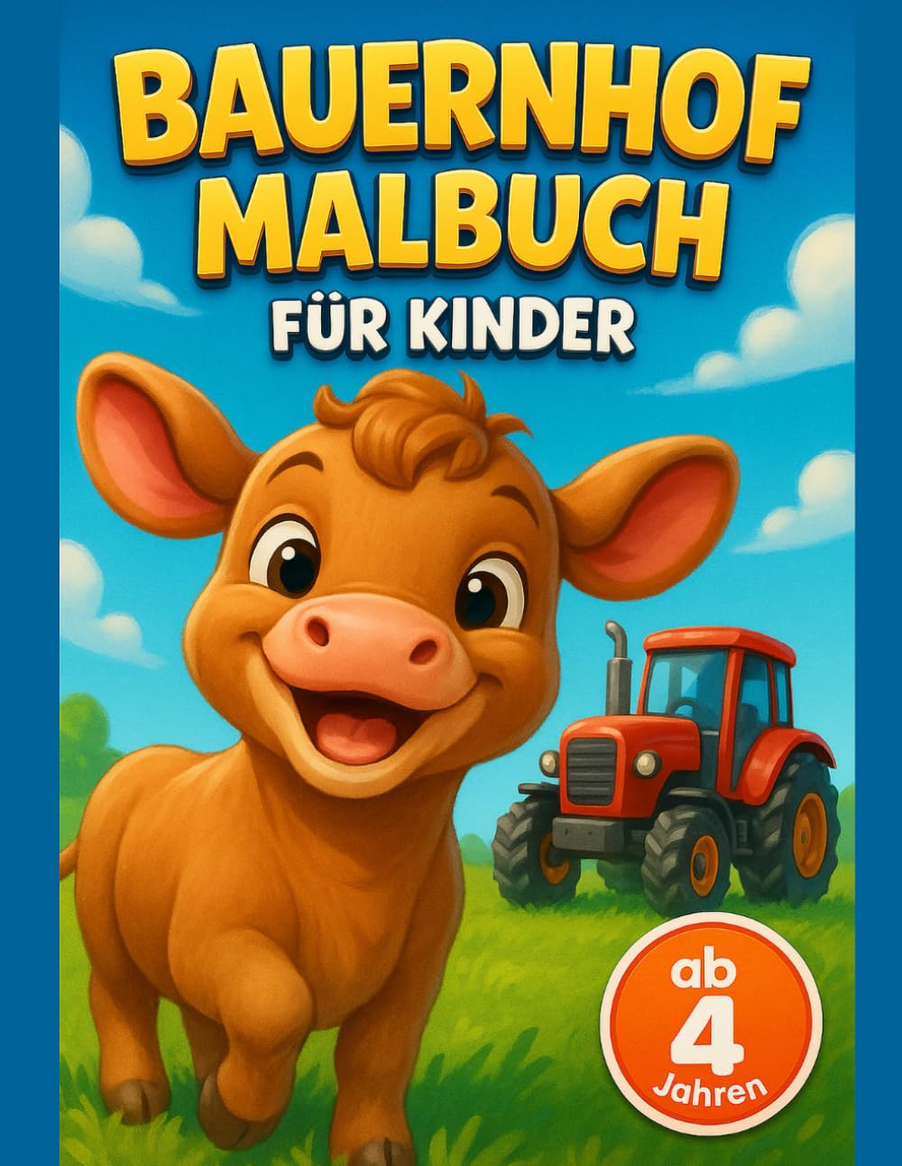 Bauernhof Malbuch für Kinder: Große Ausmalbilder ab 4 Jahren für Mädchen & Jungen – Fördert Kreativität & Feinmotorik im Kindergarten & Vorschule – ... mit Tieren & Traktoren für das Osternest