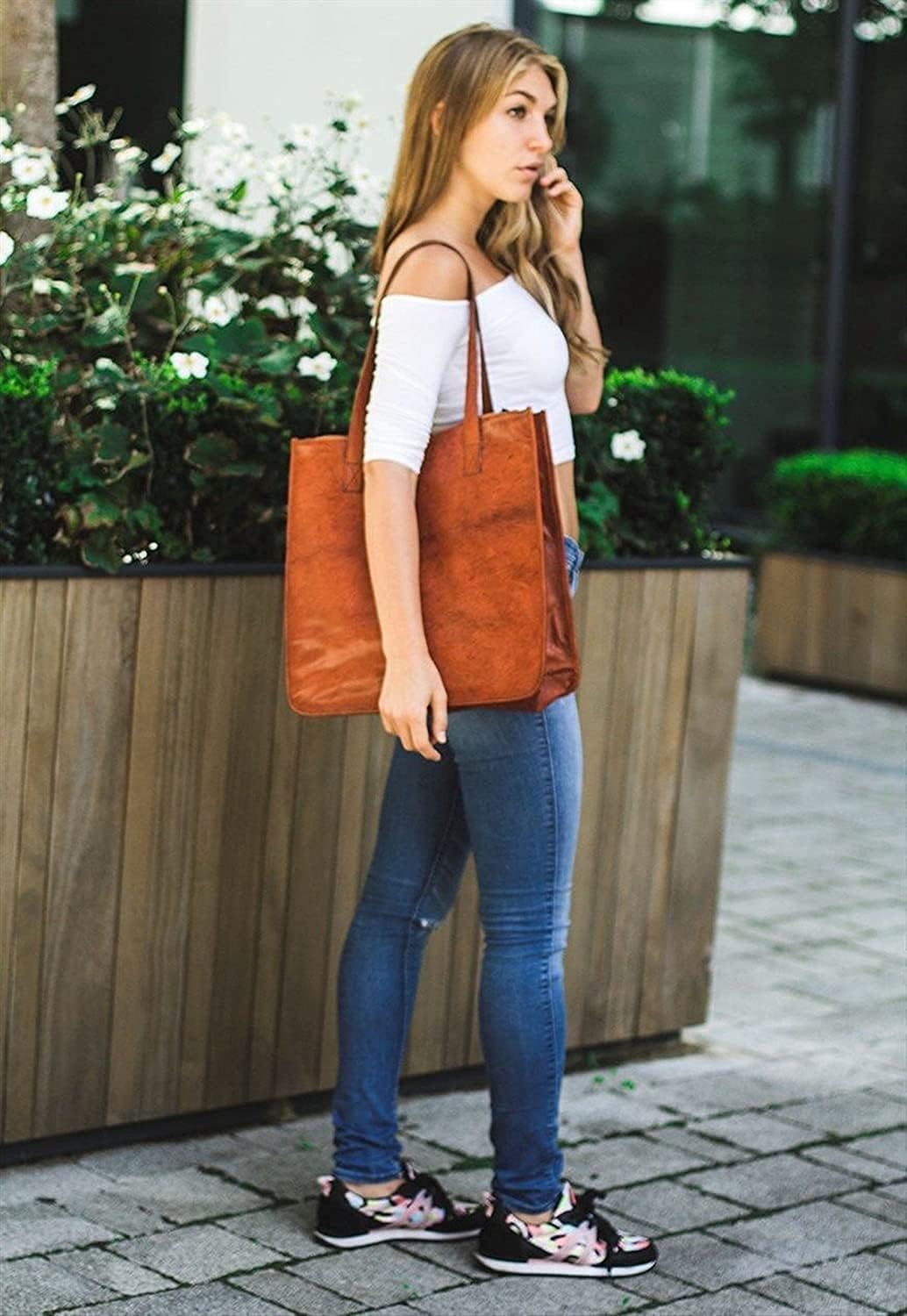Leather Vintage Gypsy bag Vintage tote bag shoulder bag Women leather top handlebags Leather bags for women - Image 6