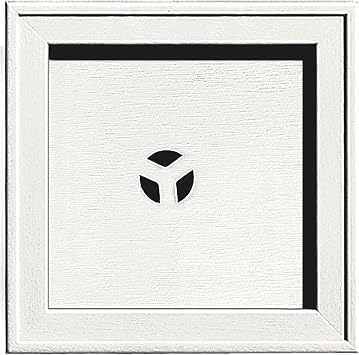 Builders Edge 130110004123 Recessed Square Mounting Block 123, White