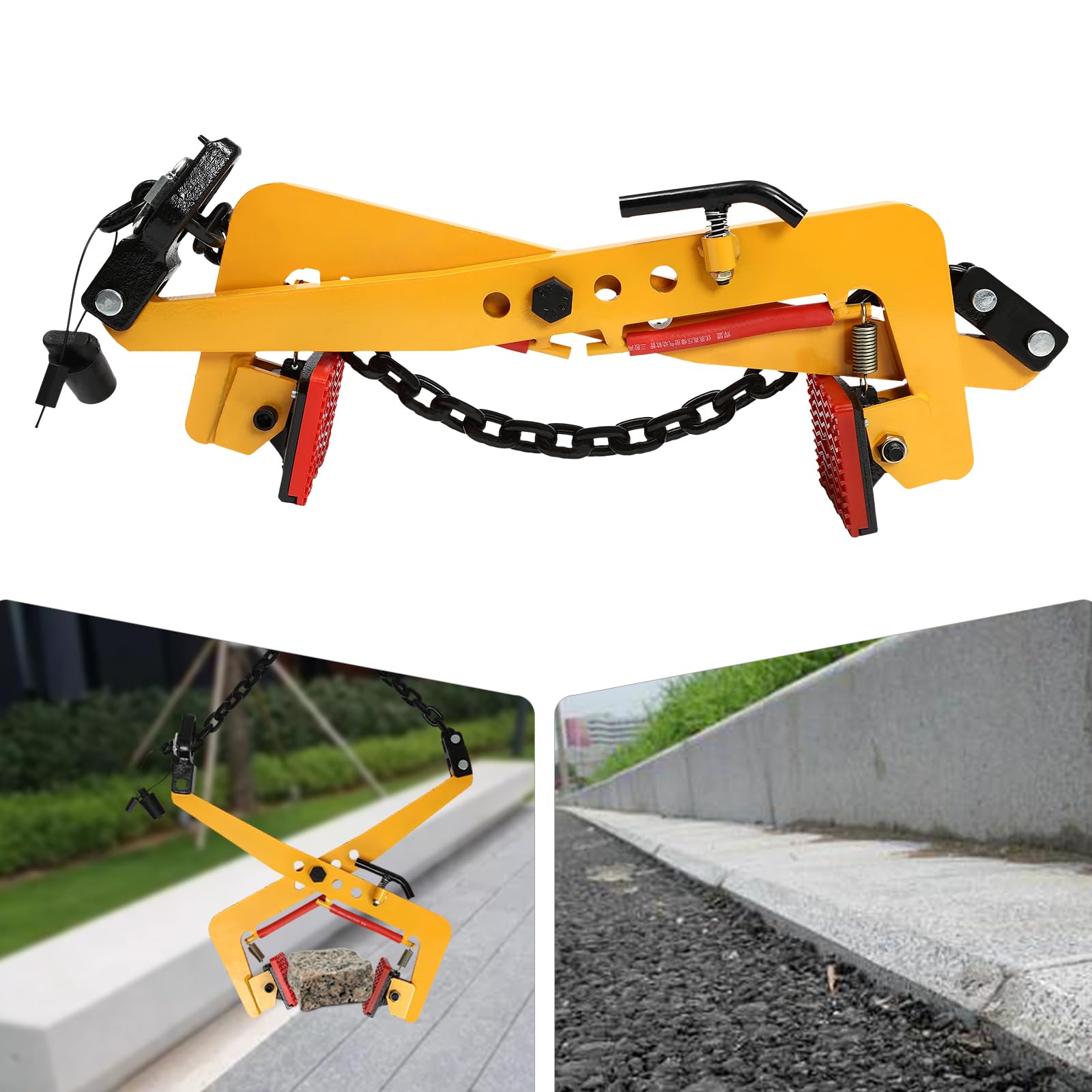 Alicates de desplazamiento de bordillos, 325 kg, alicates de elevación, bordillos, pinzas, pinzas, pavimentos, 12-36 cm, para levantar madera, tablas