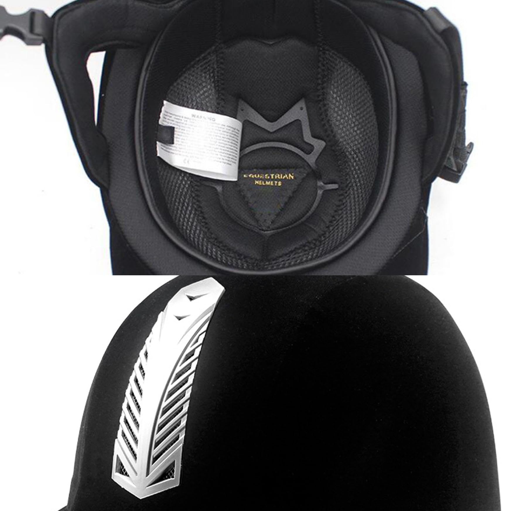 Casco da Equitazione, Cappello da Equitazione con Imbottitura Morbida e Traspirante con Cinturino Regolabile, Cappelli e caschi da anticollisione di Sicurezza per Donne Uomini per l'uso