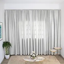 Cortina Blackout 6,00 X 2,60 Trilho Suiço Premium Corta Luz (Gelo)