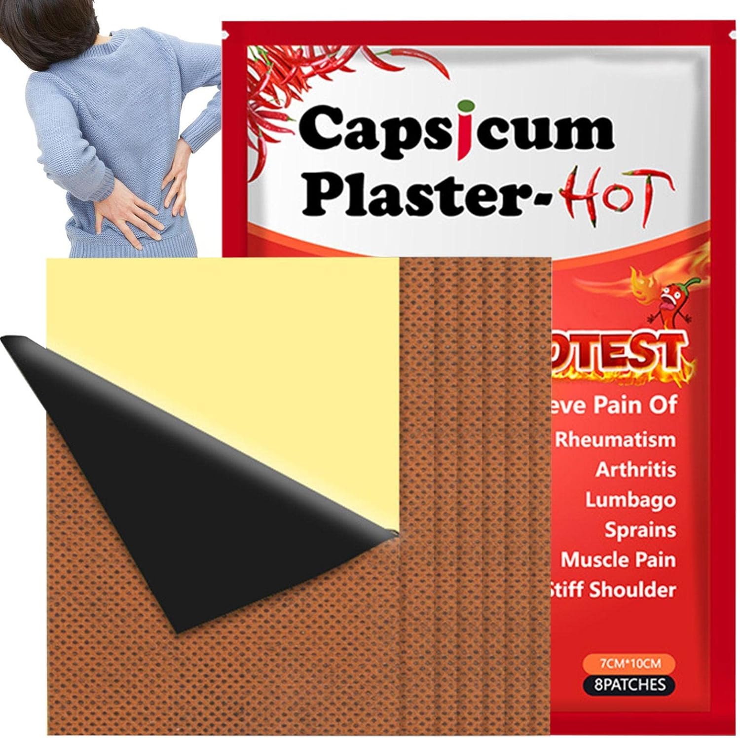 Knee Patches Capsicum Patch Heaven Patches for Knees, Neck, Shoulders, Knees & Muscle Pains