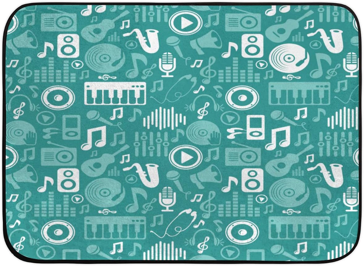 5 x 7 feet Cartoon Musical Instrument Set Super Soft Area Rug for Kids Baby Nursery, Nursery Decor Throw Rugs for Bedroom, Kids Room, Large Carpets for Bedroom