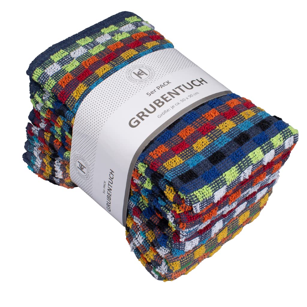 Set 5 Strofinacci Da Cucina In Microfibra - Assorbenti E Decorativi, 55x40 Cm