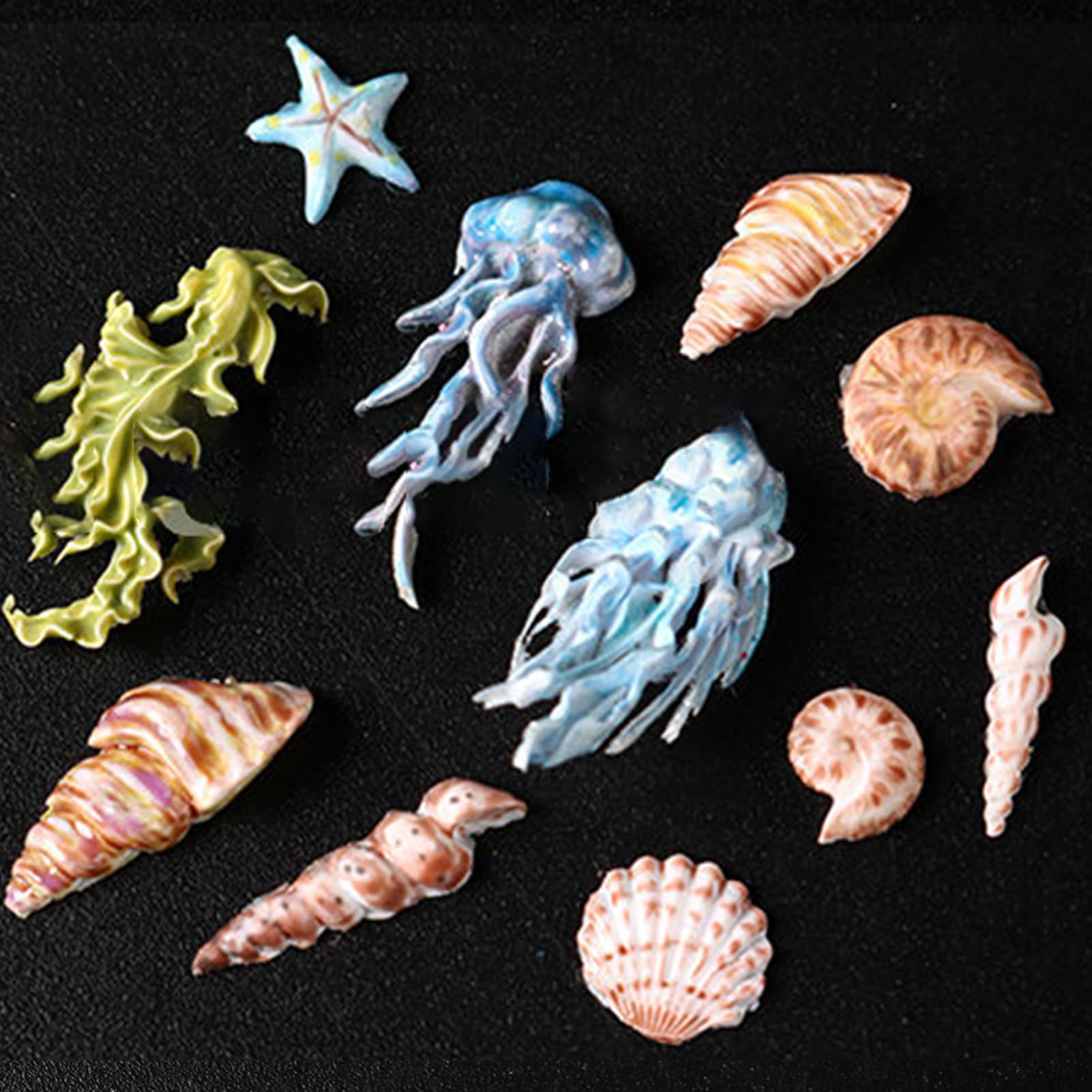 Nail Charm Mold, Nail Carving Decor Mould, Silicone Molds, 3D Sea Themed, Jewelry Making Tools, 1,97 żywica epoksydowa do salonu i domu