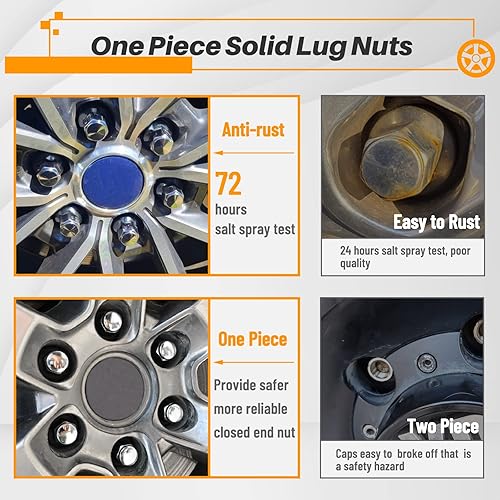 Miniatura 20 de MIKKUPPA 24 tuercas de llanta M14x2.0 – Reemplazo para Ford F-150 2004-2014, Ford Expedition 2003-2014, ruedas Lincoln Navigator 2003-2012 – Tuercas