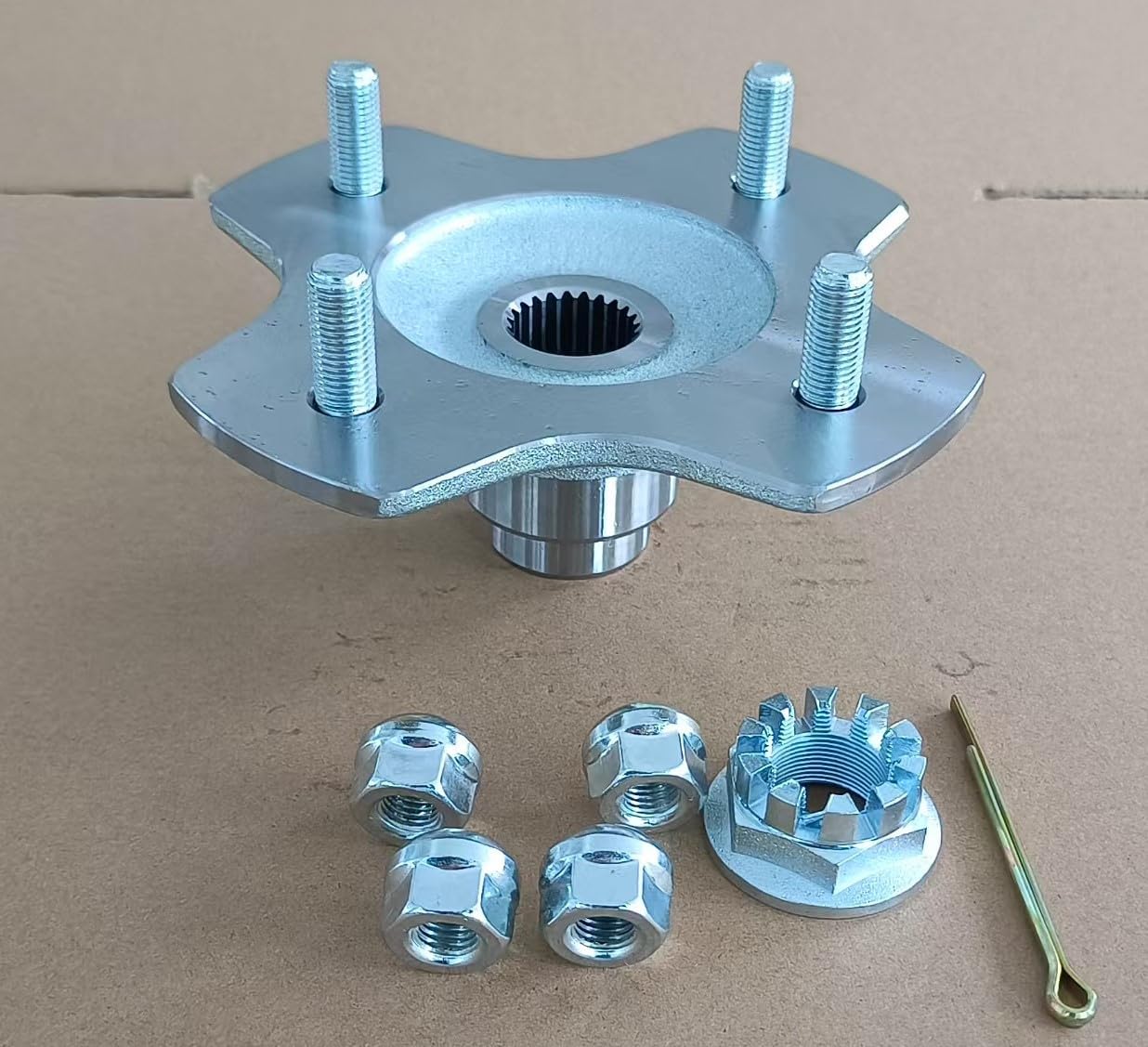 Rear Left Axle Wheel Hub with 5 Nuts Replacement for Honda TRX500 TRX520 TRX420 ATVs TRX420FA TRX420FE TRX420FM TRX420TE TRX420TM Rancher 420 ATV
