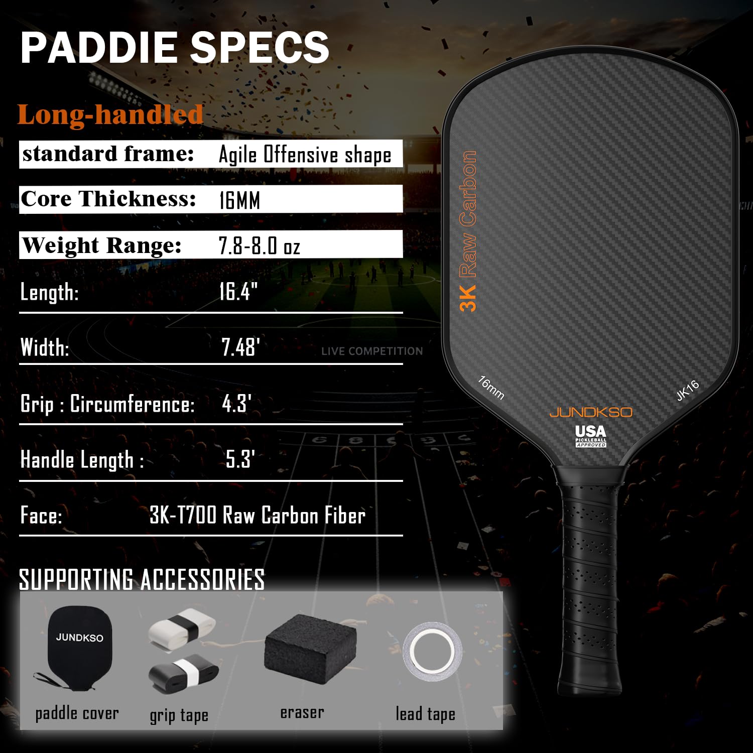 Amazon.com: Pickleball Paddles - T700 Carbon Fiber Pickle Racket