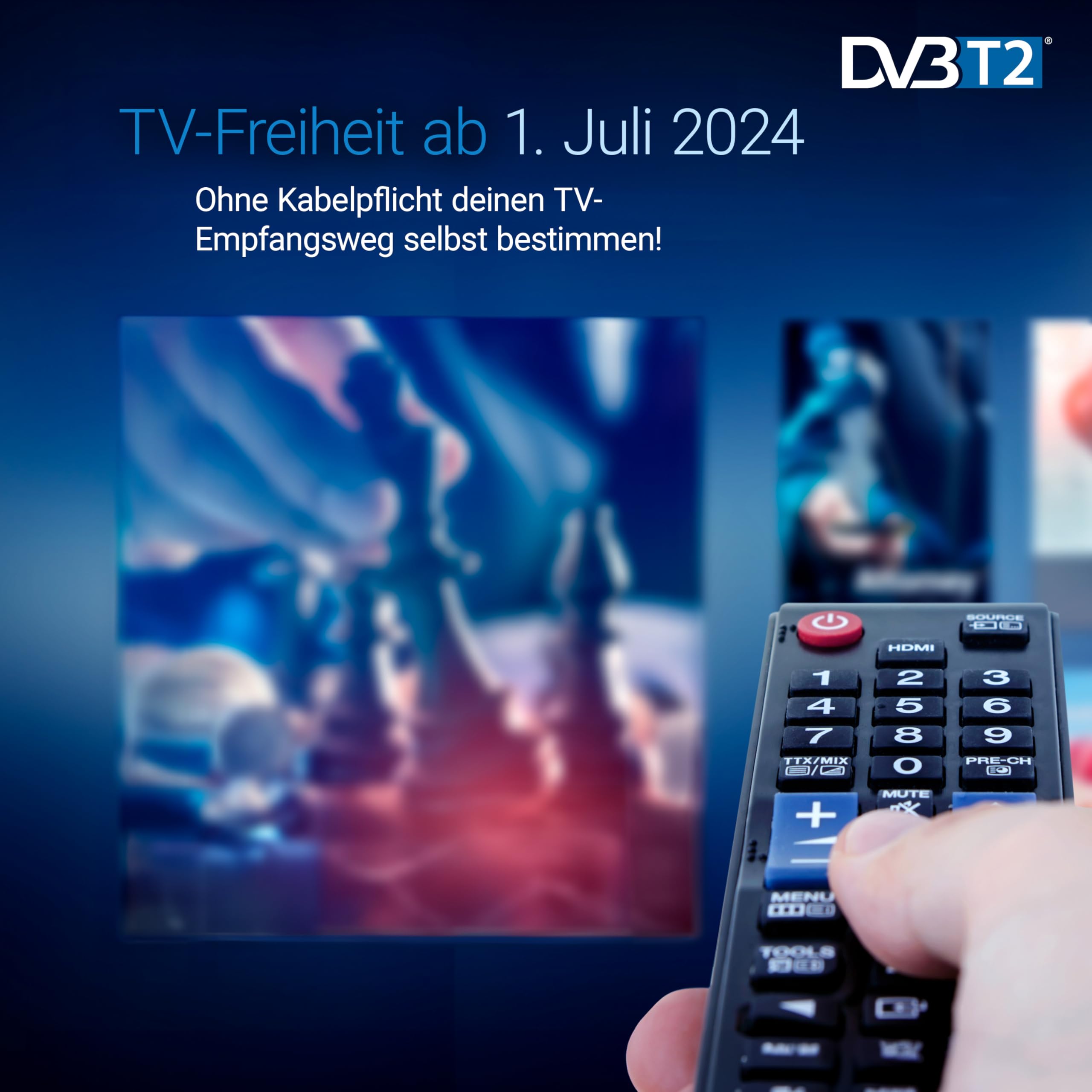 SET-ONE EasyOne 740 HD DVB-T2 Receiver, Freenet TV (Private Sender in HD), Full-HD 1080p, HDMI, USB 2.0, 12V tauglich, 1,5m HDMI Kabel
