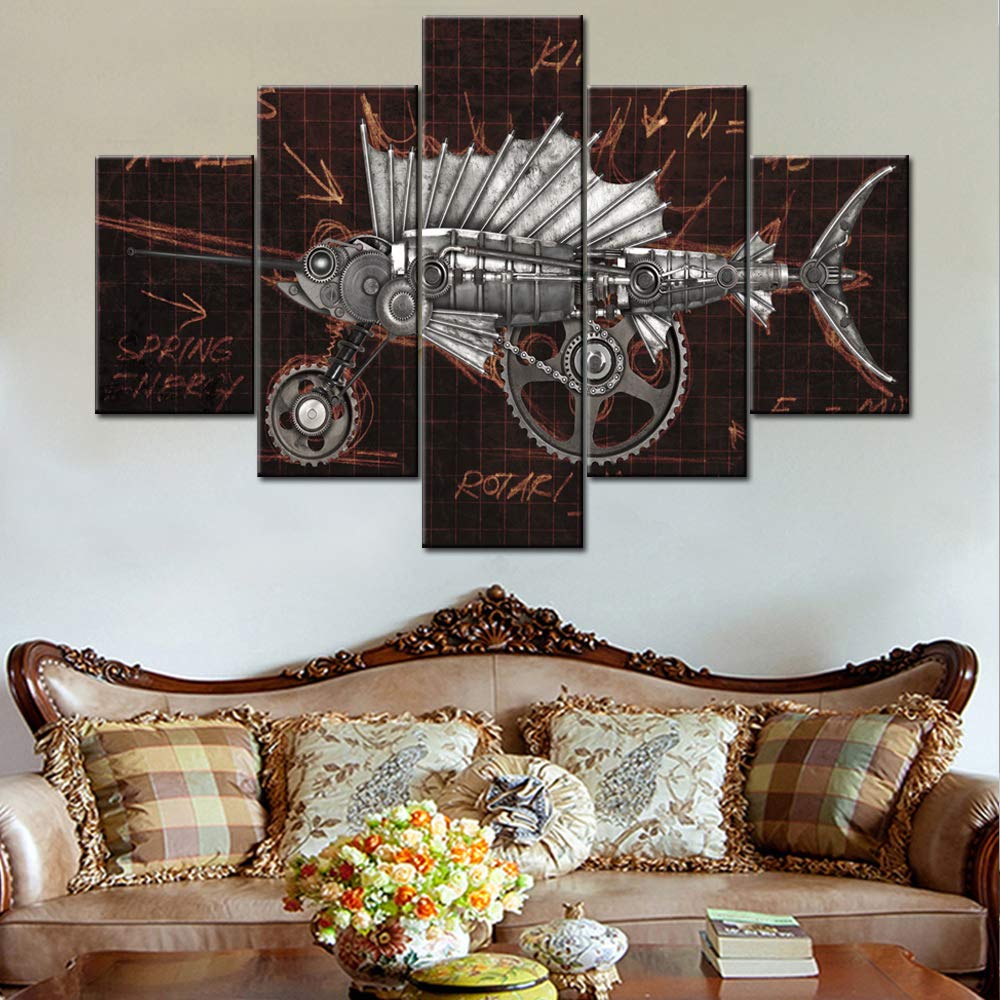 Amazon.co.jp: 壁装飾 リビングルーム用 シルバー スチームパンク