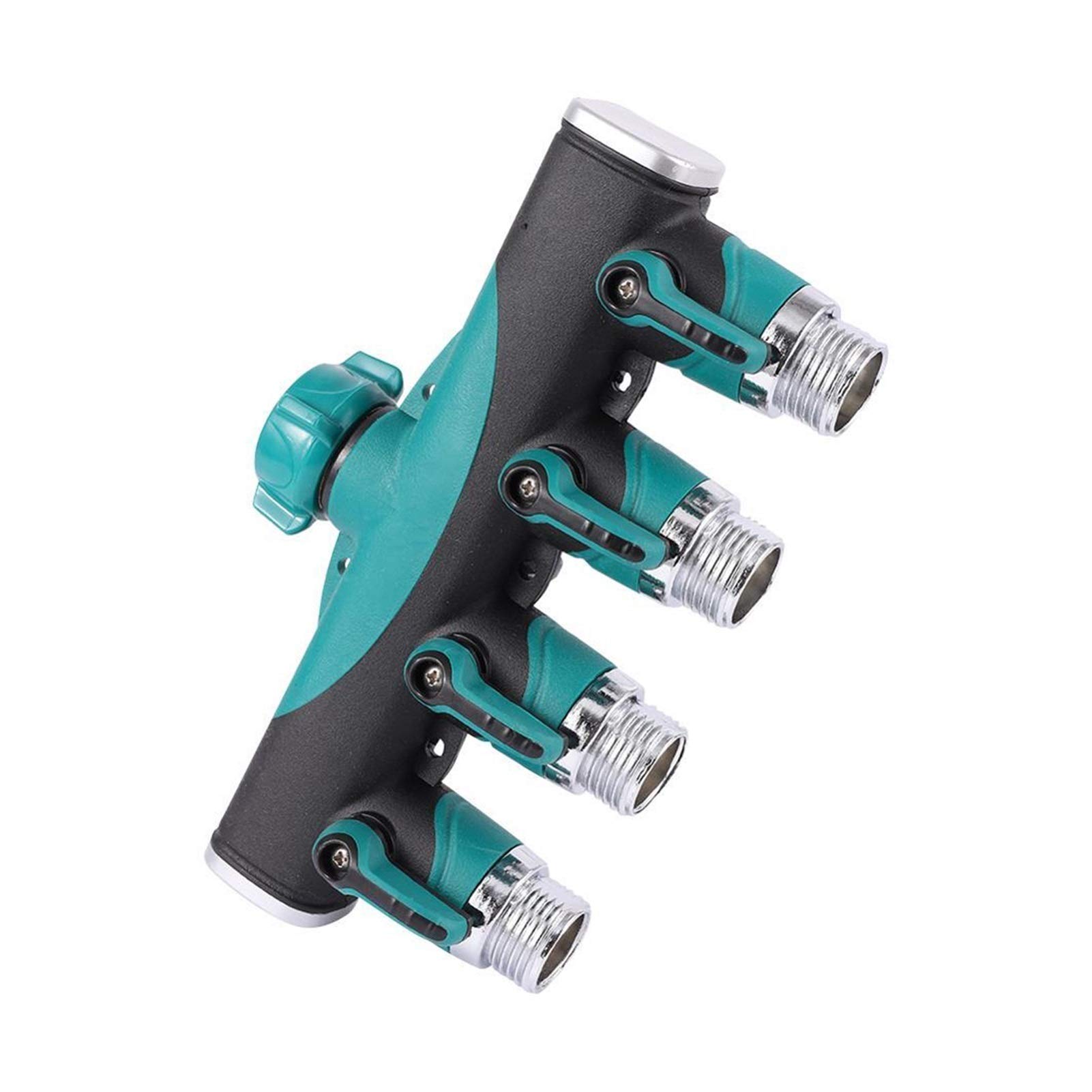 Interruttore della valvola a sfera 3/4 "Irrigazione Deviatore in metallo da 1 a 4 Valvola Raccordo per tubi Distributore Acquario Valvola Acqua Americana Filo standard 1 pezzo