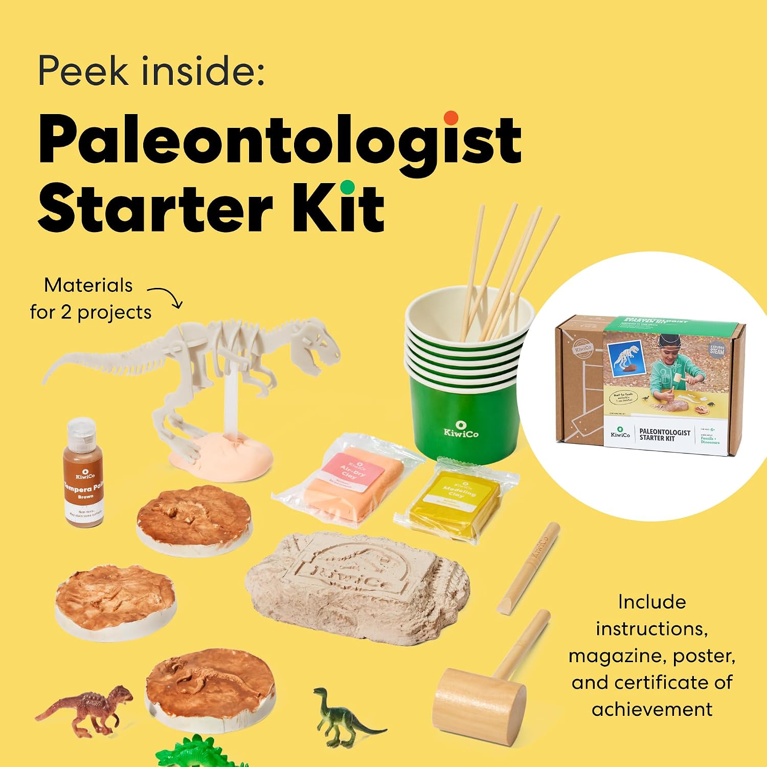 KiwiCo Science Explorer Bundle – Geologist, Astronaut & Paleontologist Kits, Hands-On STEM Projects, Space & Earth Science, Gift for Kids Ages 5–9
