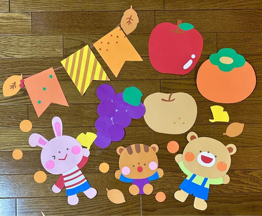 Amazon.co.jp: 秋 10月 11月 くだもの 壁面飾り 壁面装飾 保育 : Toys