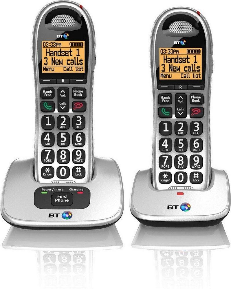 BT Cordless Big Button Phone with Nuisance Call Blocker - Pack of 2