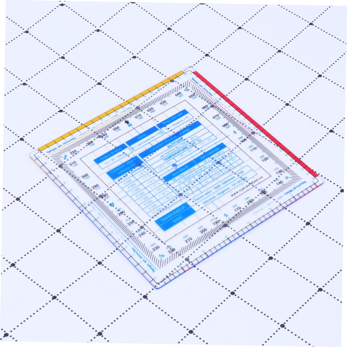 Règle Carrée Aviation Calculateur De Vol Aéronautique Échelle De Vecteur De Vol Avec Fonction Compas Outil De Mesure Pour Dessin Technique Étudiants Et Charpentiers