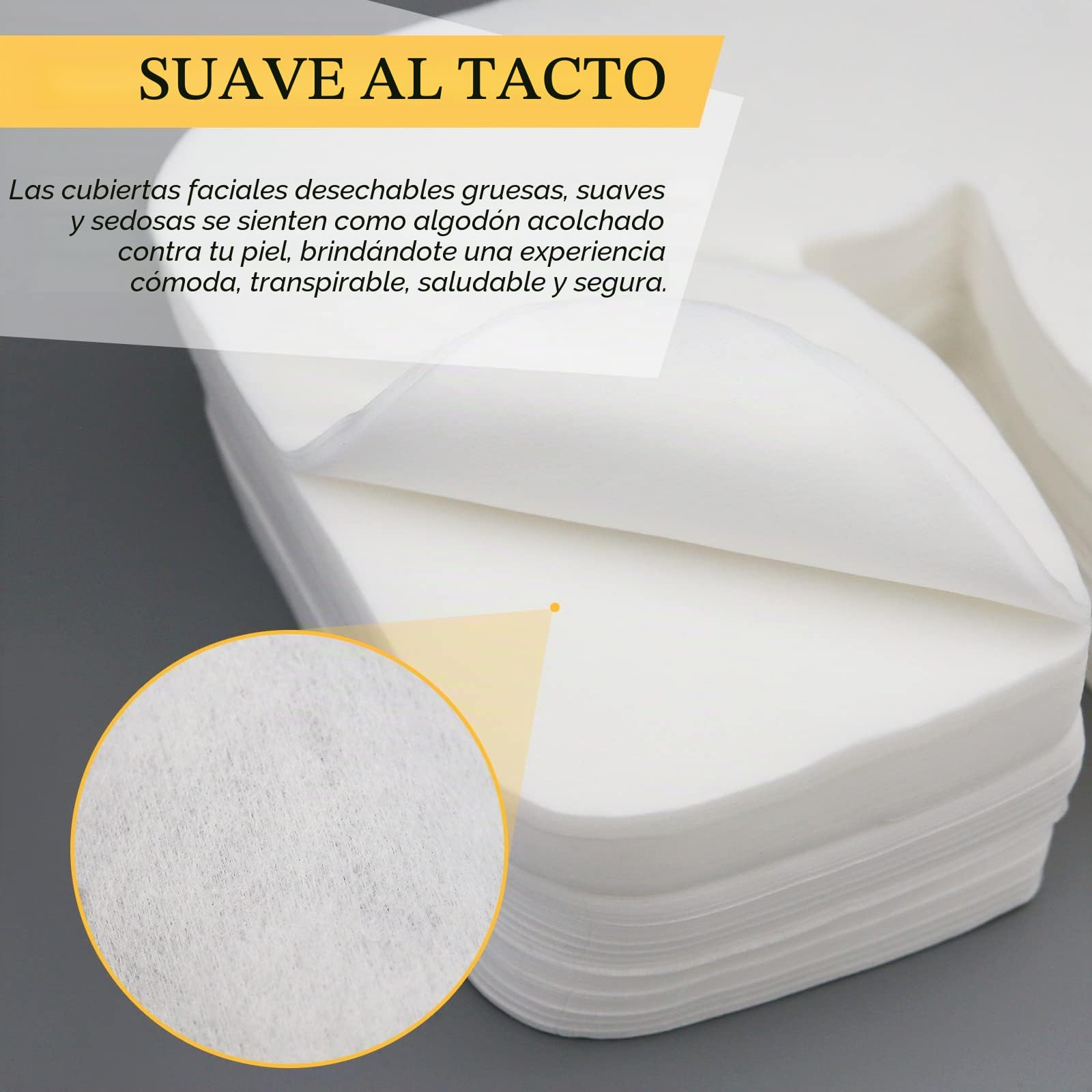 Fundas Desechables Para Reposacabezas de Mesa de Masaje, Toalla Desachable, Almohadillas desechables ,100 PCS para su camilla de masaje y su tumbona de tratamiento (36 x 27 cm)