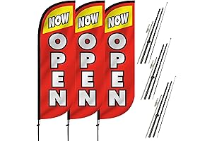 LookOurWay 5-Feet Feather Flag Banner Kit for Business Advertising