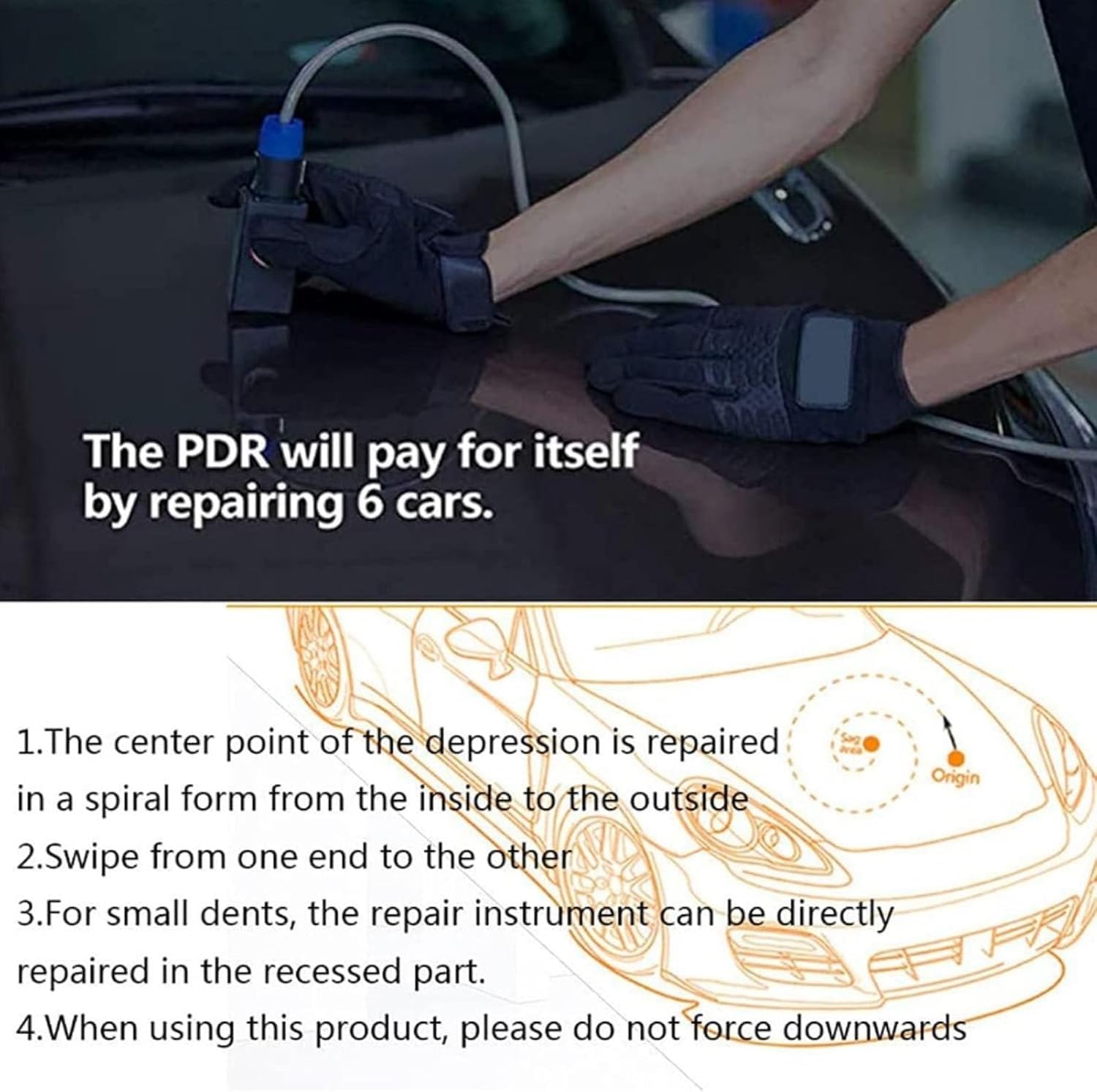 Kit De Reparación Abolladuras En La Carrocería, Extractor Para Eliminar El Coche, Leves, Golpes Las Puertas Y Daños Causados Por Granizo