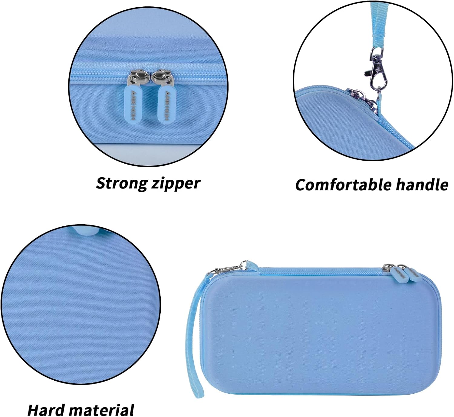ANKHOH Pencil Case Pen Pouch Bag, Large Capacity Pencils Organizer Holder Office College Stationery Pen Marker Storage Supplies for adults, NOT INTENDED FOR USE BY CHILDREN 12 AND UNDER(Blue) image 3