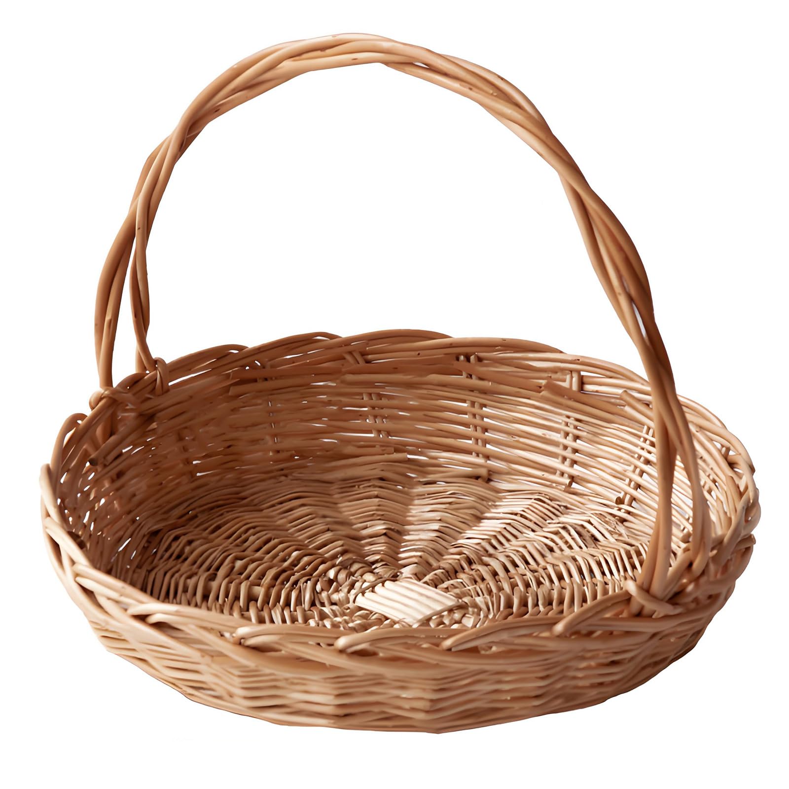 HZBB Bucolic Handwoven Picnics Basket Large Capacity and Portable Natural Fiber Picnics Carriers for Everyday Use and Gifting Handwoven Wicker Outdoor Basket