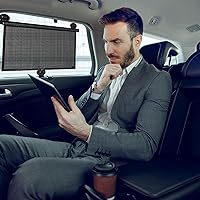 Vista 7 de Sonrinss Car Window Shade Sun Shade - Retractable Car Sun Shade, Car Window Shades for Blocking Sun Glare and Heat, Suitable for Car Side Window
