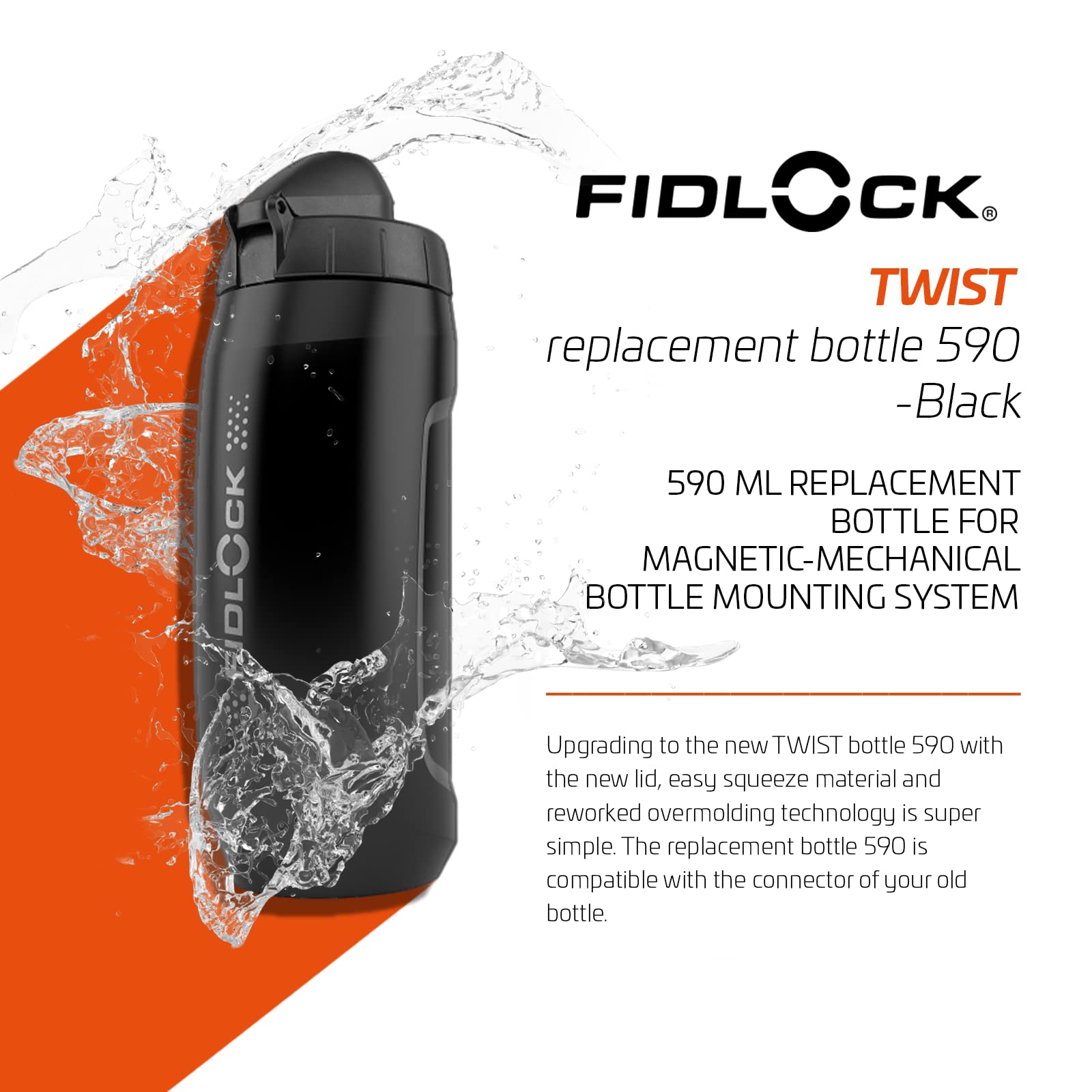 話題！FIDLOCK 590ml Fidlock Bike | TWIST 590 Antibacterial FIDGUARD Bottle +