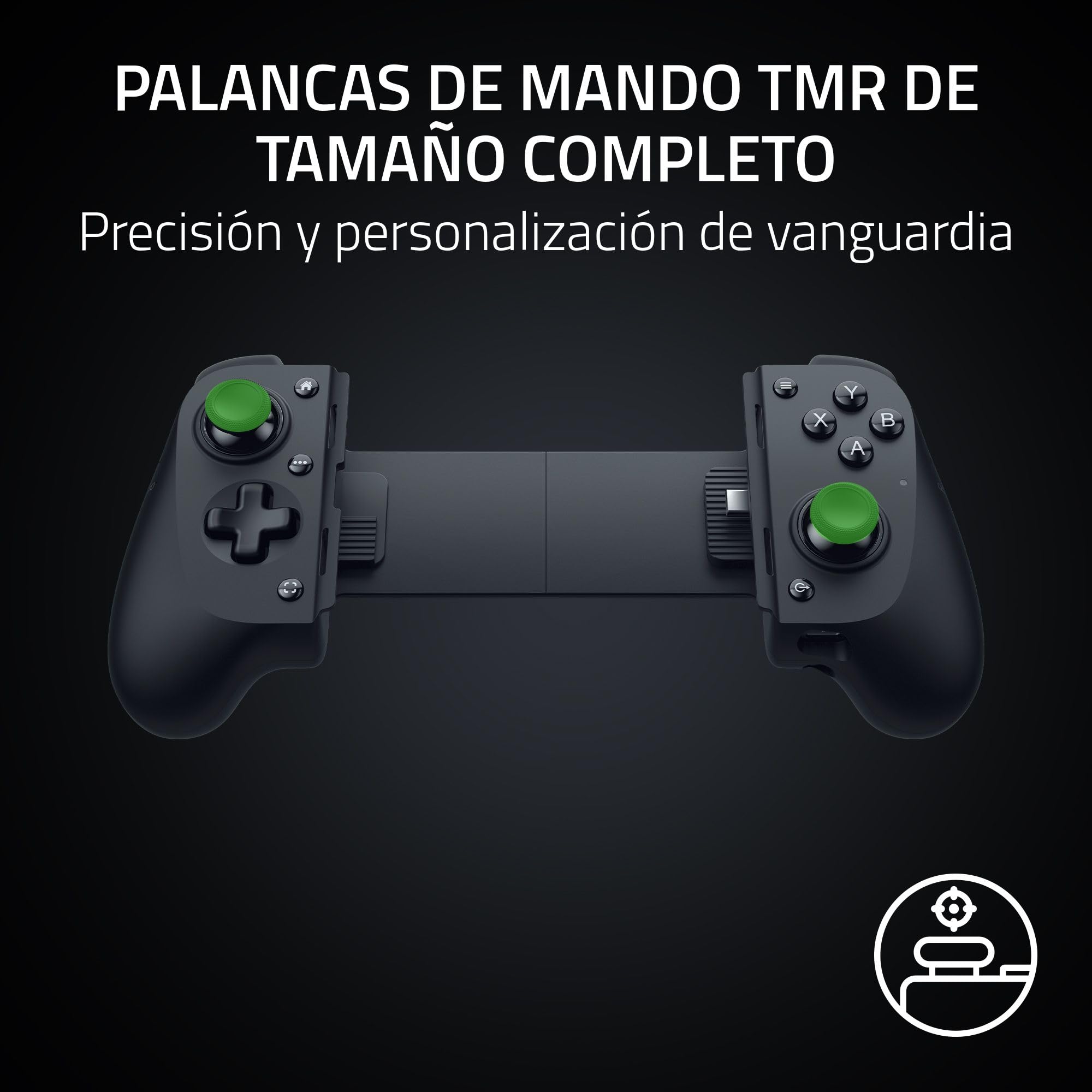 Razer Kishi V3 - Mando háptico gaming USB-C para iPhones y smartphones Android - Plug and Play - sticks analógicos antideriva (12 botones - hápticos Sensa HD - app Nexus) Negro