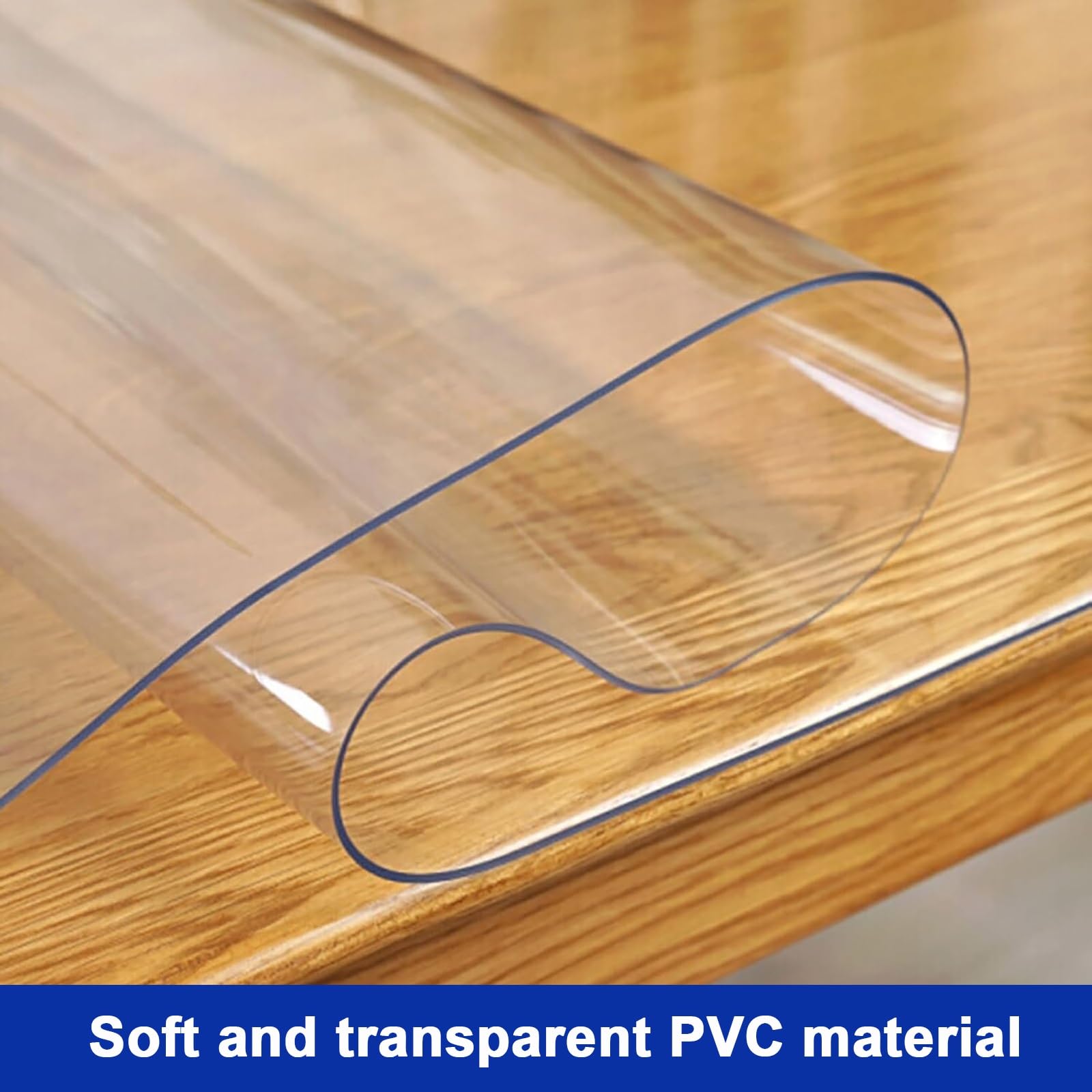 Sottomano da Scrivania Trasparente in PVC 50 x 30 cm, Tappetino da Scrivania Trasparente Impermeabile Antiscivolo, Tovaglia in PVC per Ufficio e casa(120cm*200cm)