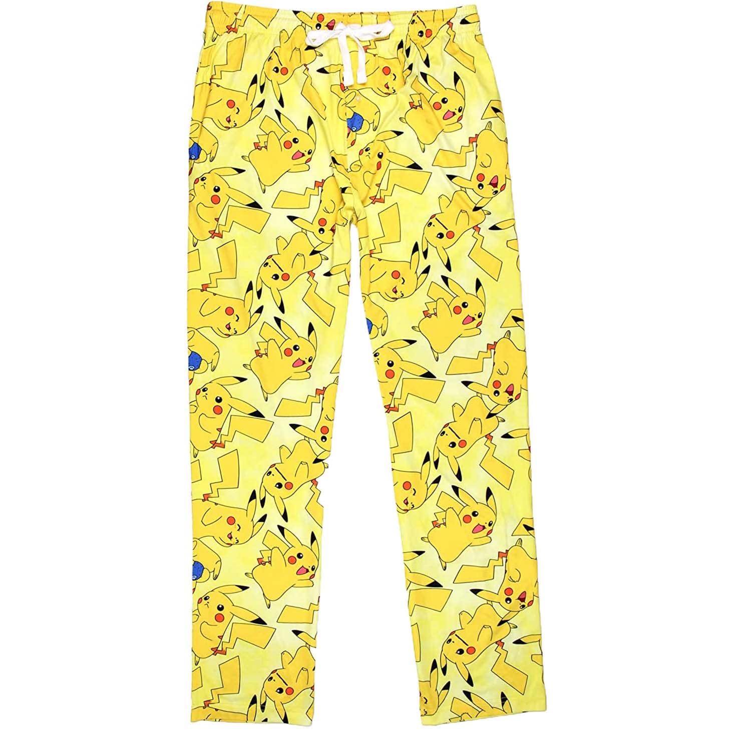 Pokémon Men's Pikachu Allover Character Subtle Tie Dye Adult Sleep Bottoms Pajama Pants
