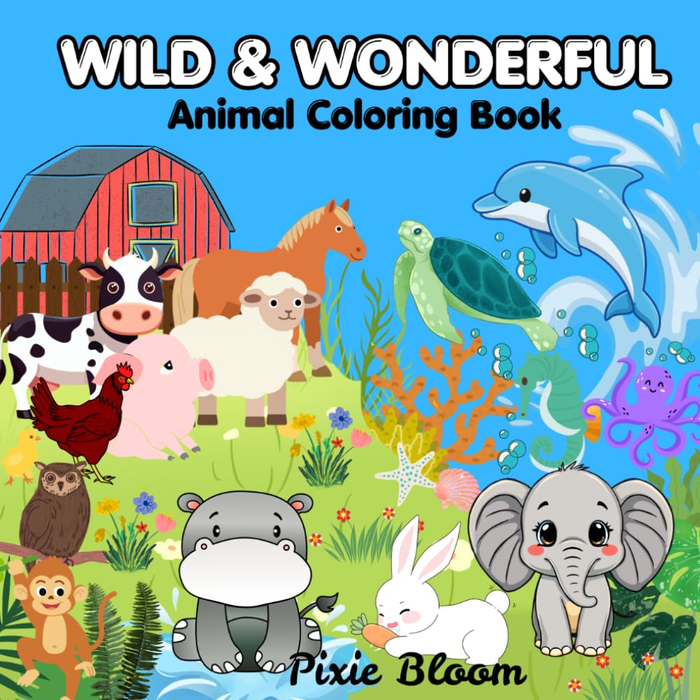 Wild & Wonderful: Animal Coloring Book