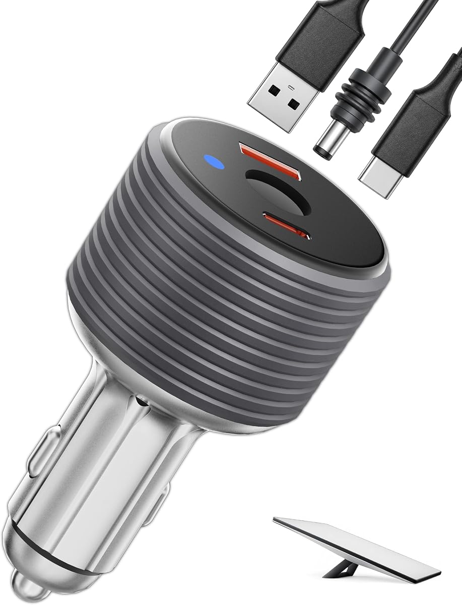 72W Max Stable Voltage Boost Starlink Mini Car Adapter, 3-in-1 Car Charger | 12V to 24V DC Boost Converter, Dual USB Ports, Heat-Resistant Aluminum Housing, Smart Chip, Car Adapter for Cars/Trucks/RVs