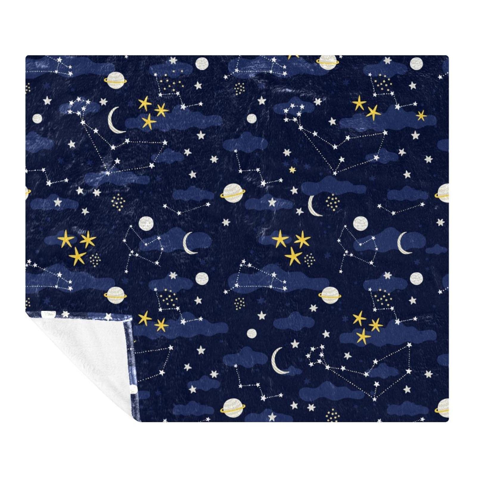 Couverture polaire légère microfibre 150x130 cm chaude pour lit et voyage espace