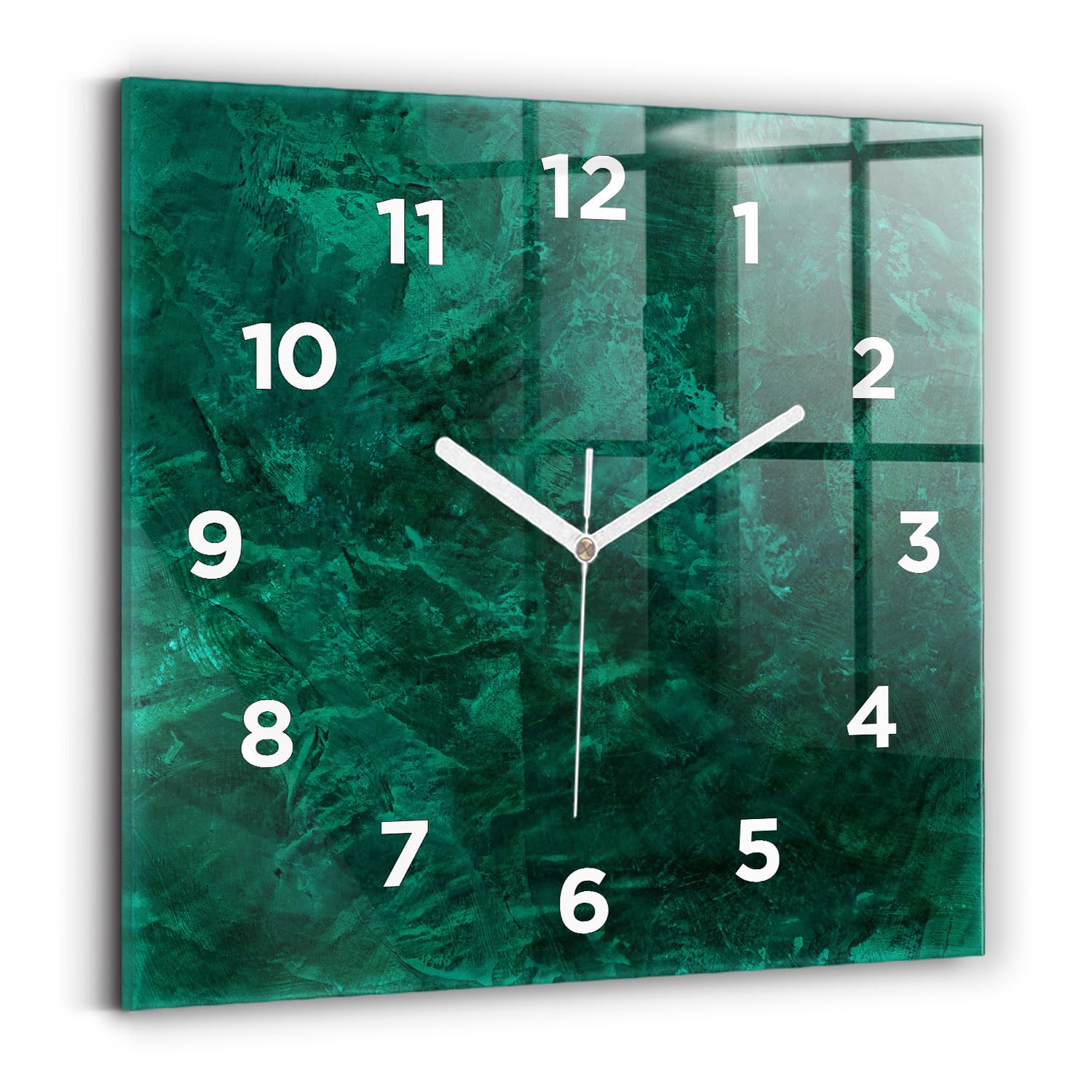 Horloge murale moderne verte 30x30 cm pour créer une ambiance zen dans votre bureau